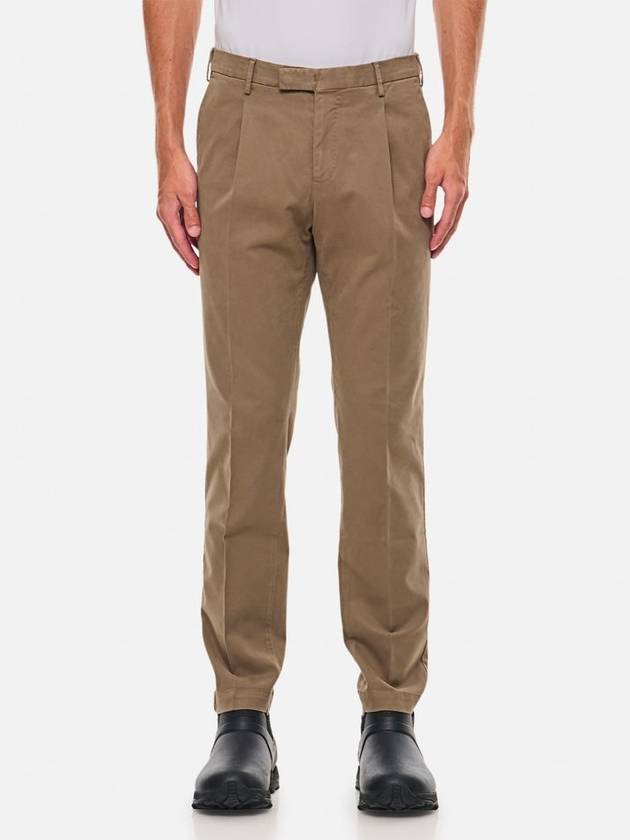 PT01 Pleated Cotton Trousers