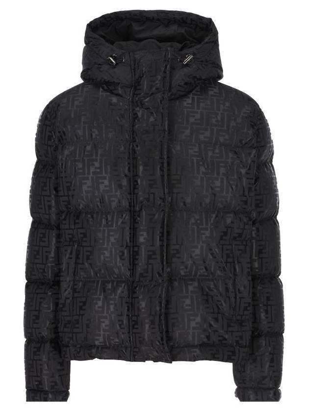 펜디 모노그램 테크니컬 패브릭 다운 패딩 블랙