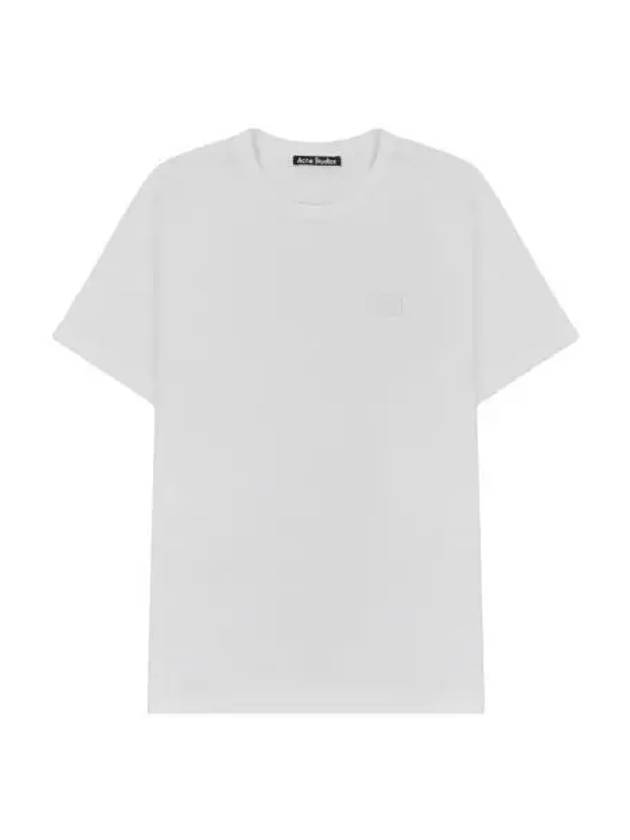 아크네 스튜디오 엘리슨 페이스 슬림핏 크루넥 티셔츠 옵틱 화이트 Acne Studios Ellison Face Slim Fit Crewneck T Shirt Optic White
