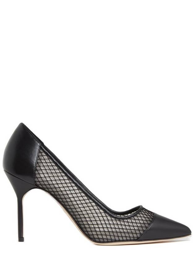 마놀로 블라닉 캡쿠어 메시 패널 펌프스