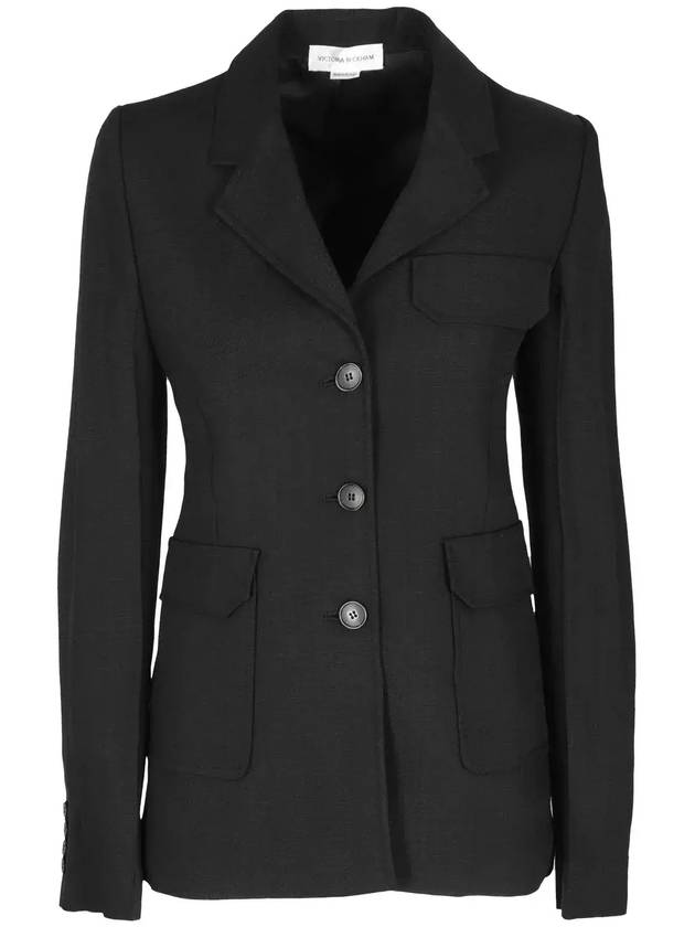 빅토리아 베컴 롱슬리브 싱글브레스트 블레이저 1322WJK003381B_1