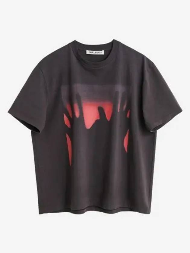 아워레가시 박스 티셔츠 레드 테이스트 오브 핸즈 프린트 Our Legacy Box T Shirt Red Taste of Hands Print