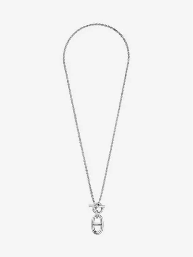 W 에르메스 샹달 펜던트 스털링 실버 W Hermes Chaine D'Ancre Pendant Sterling Silver
