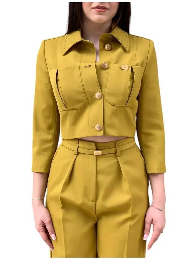 엘리자베타 프란키 콘트라스트 탑스티치 재킷 GI13851E2_DC6