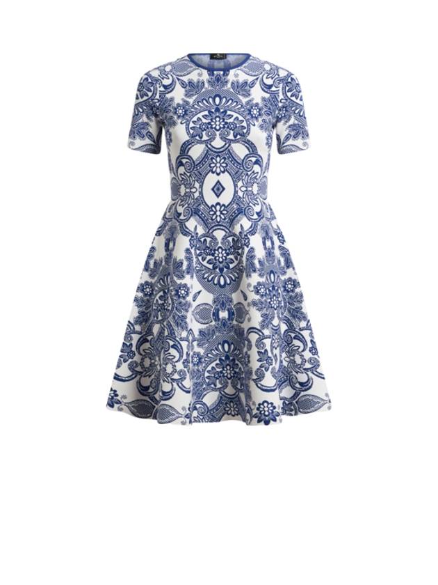 Etro Mini Knit Jacquard Dress Woman