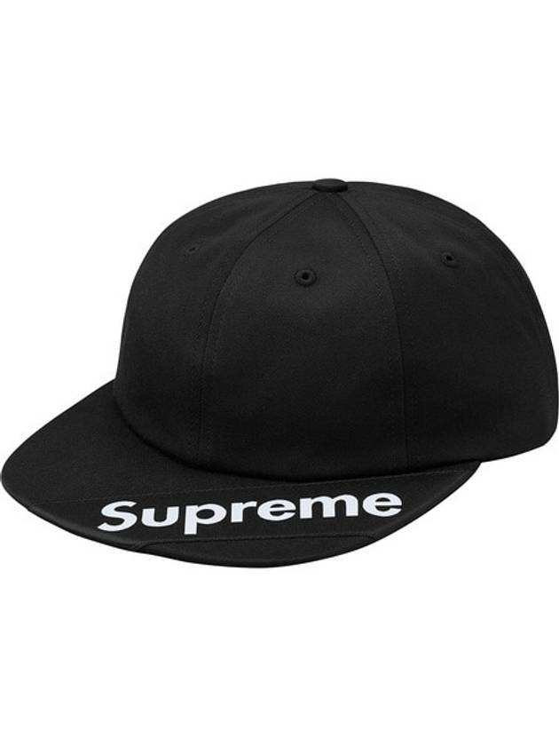 18SS 슈프림 바이저 라벨 6패널 블랙 Supreme Visor Label 6-Panel Black