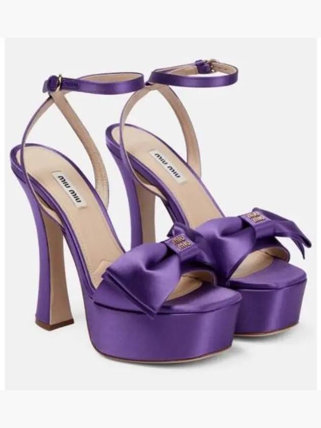 미우미우 새틴 플랫폼 샌들