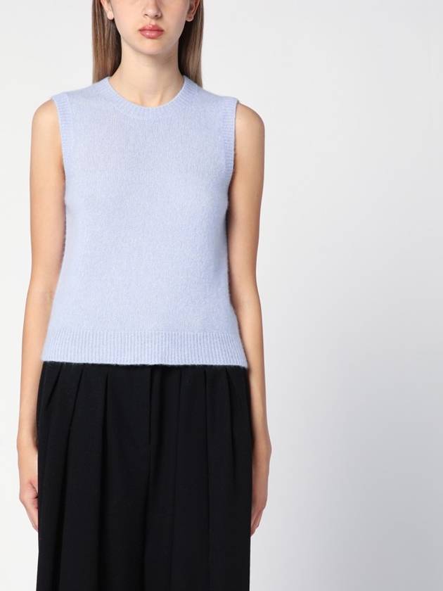 Roberto Collina Light blue cashmere blend waistcoat