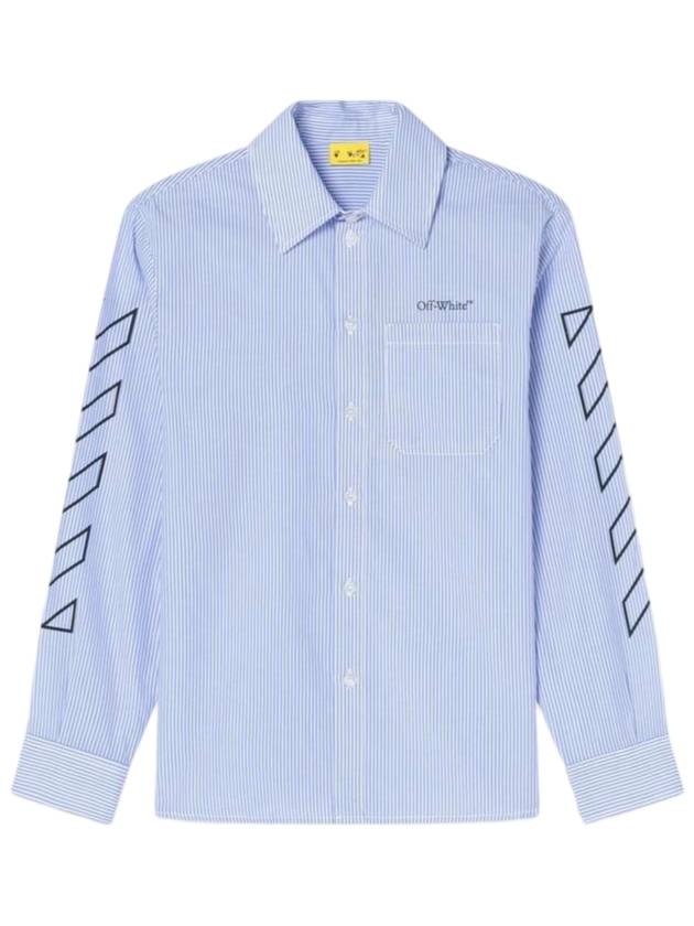 오프화이트 키즈 다이아고날 북시 셔츠 블루