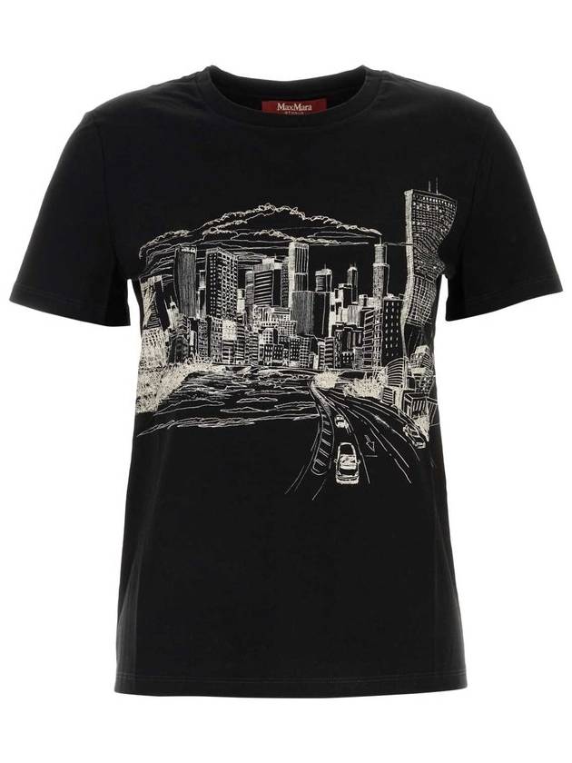 Max Mara Studio Ernesta 그래픽 패턴 티셔츠