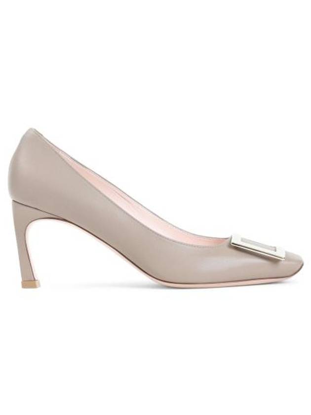 로저비비에 트럼펫 메탈 버클 펌프스 힐 베이지