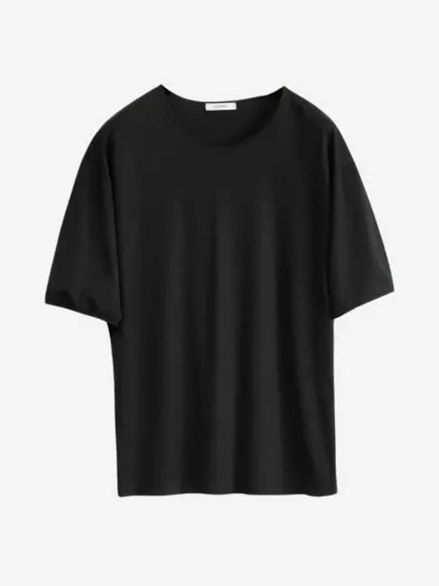 르메르 립 유넥 티셔츠 블랙 Lemaire Rib U Neck T Shirt Black