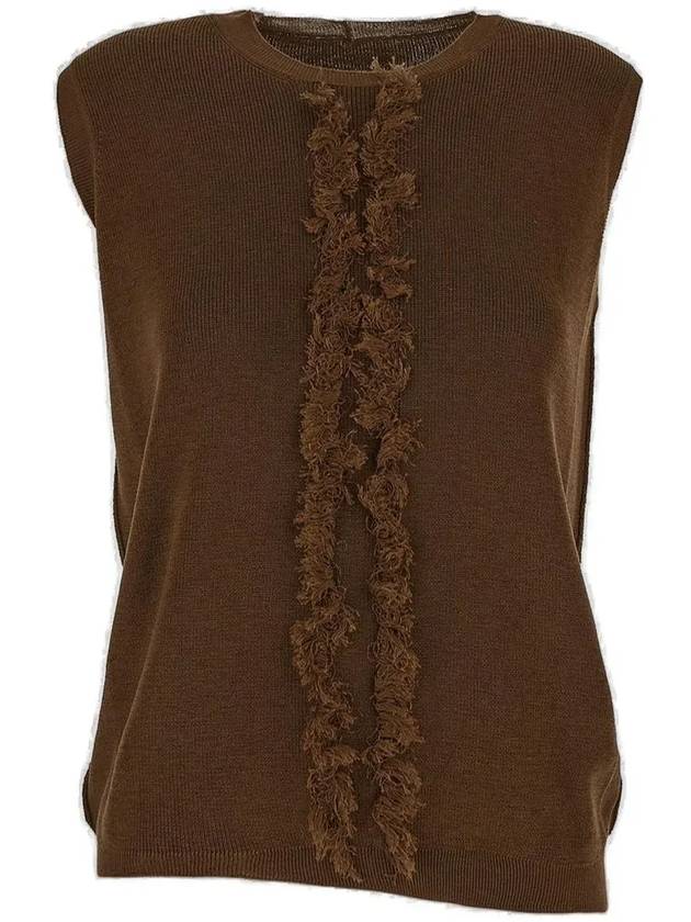 우마왕 니트 슬리브리스 탑 UK7140_UW600