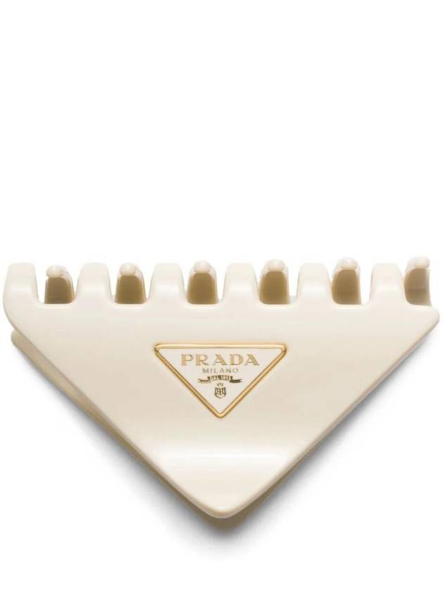 프라다 플렉시글라스 클로 클립 아이보리