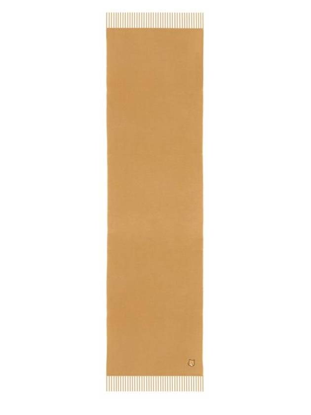 메종키츠네 볼드 폭스 헤드 더블 페이스 스카프 베이지