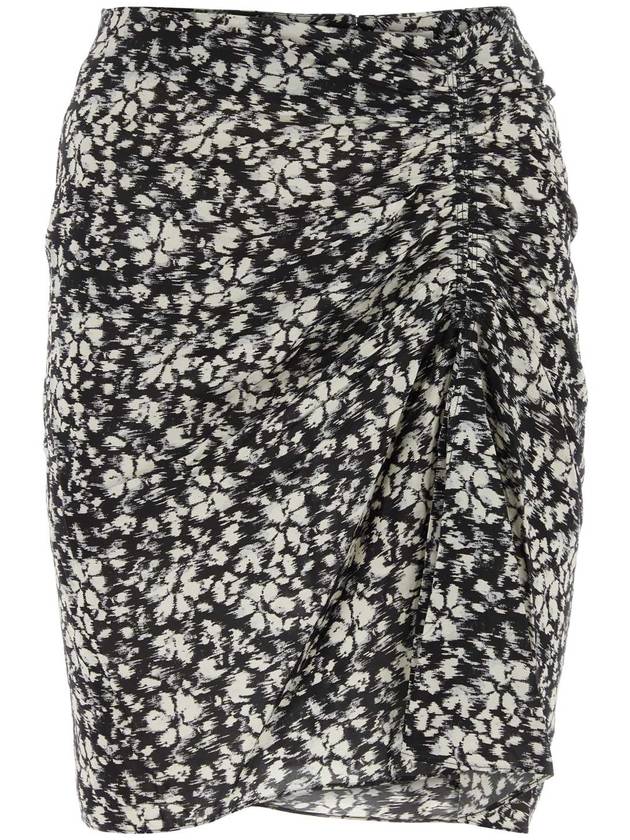 23FW 이자벨마랑 ETOILE 프린트 viscose Angelica 스커트 JU0101FAA3J33E BKWH