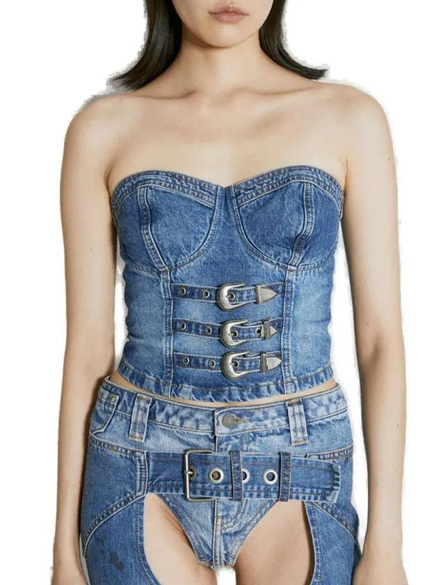 게스 데님 버클 버스티에 W3BU28D4RV0_None