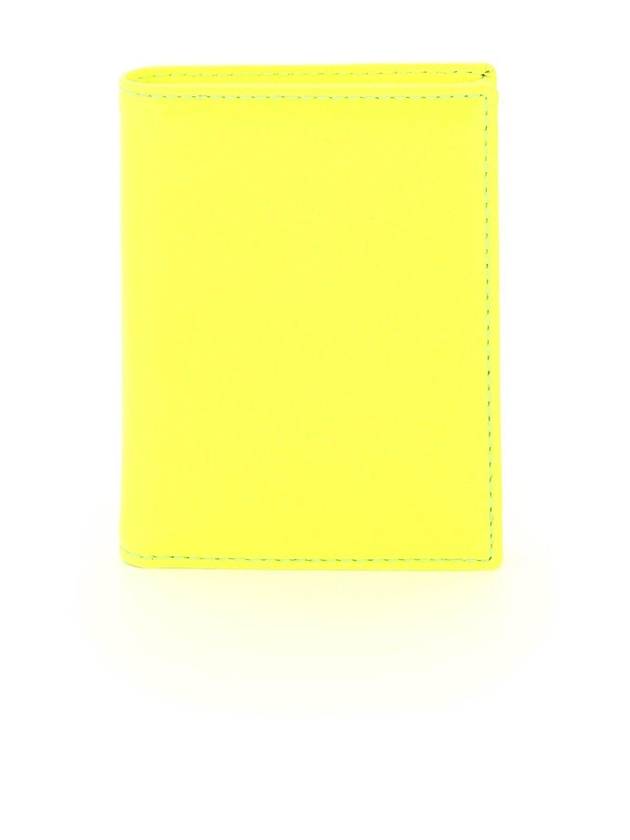 23 F W 꼼데가르송 플루오 레더 바이폴드 지갑 꼼 데 GARCONS 지갑 SA0641SF YLO B0230809556