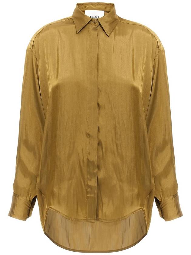 Nude - Satin Shirt Shirt, Blouse