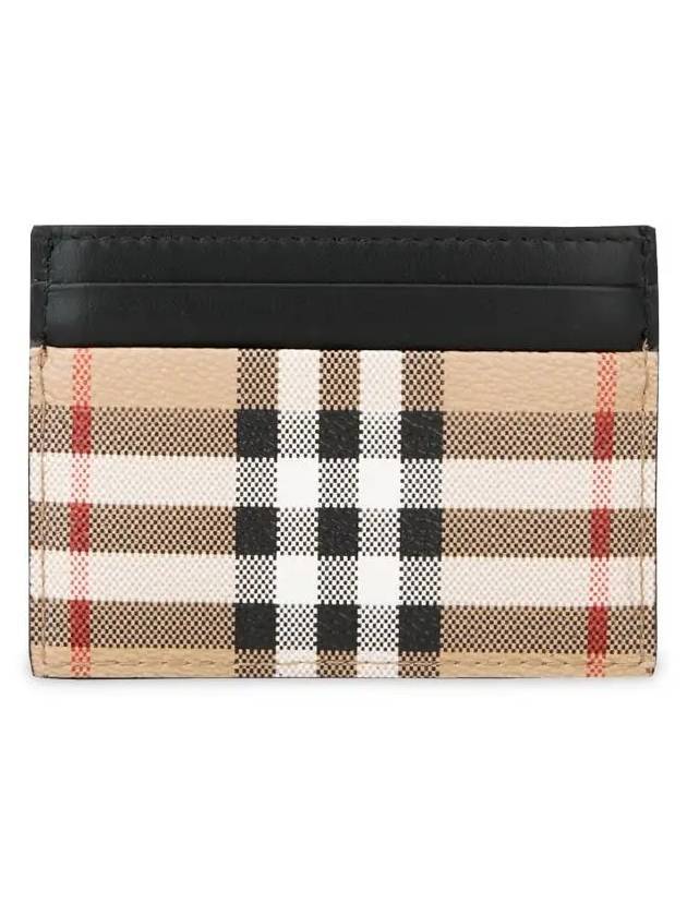 버버리 빈티지 체크 카드 지갑 베이지