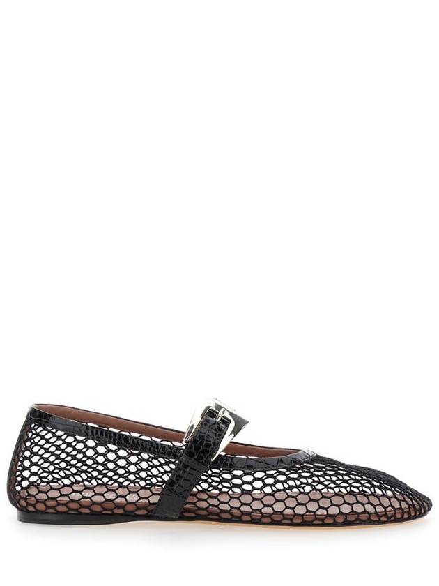 PARIS TEXAS PX1638XMSCOBLACK 스베바 버클 발레 플랫 메시 엠보싱 크로코