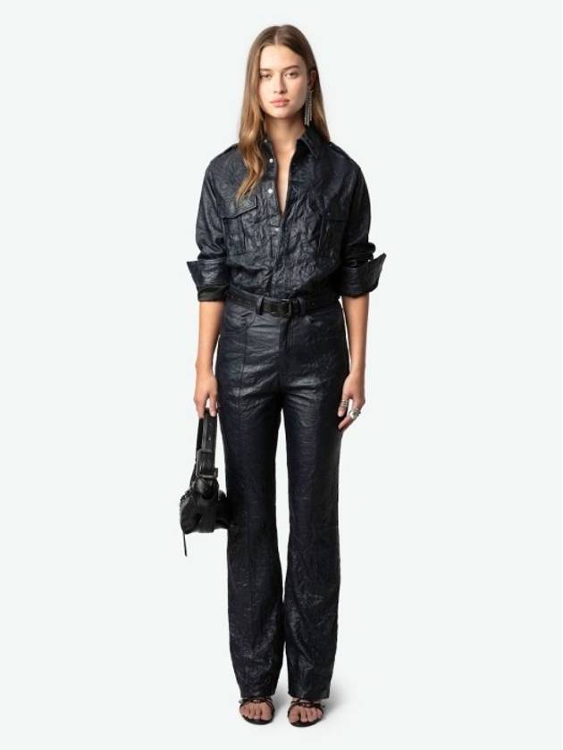 쟈딕앤볼테르 Taska 레더 가죽 셔츠