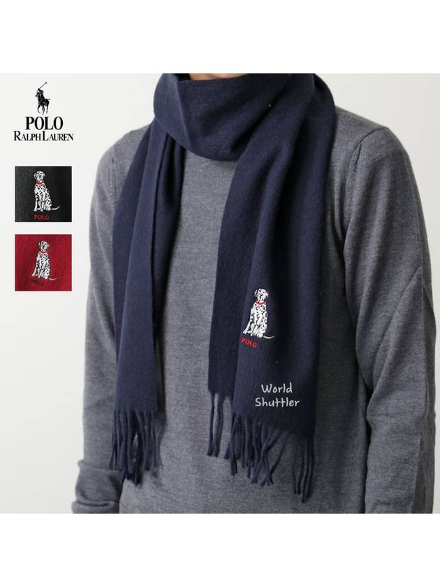폴로 랄프로렌 달마시안 남성 겨울 목도리 자수 울머플러 심플 목도리