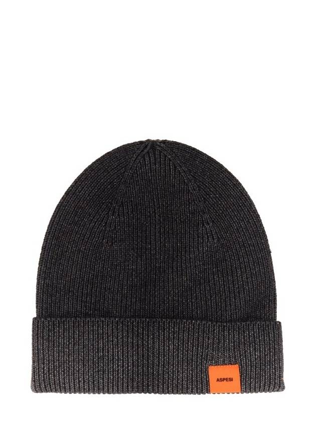 Aspesi 로고 패치 턴업 브림 비니