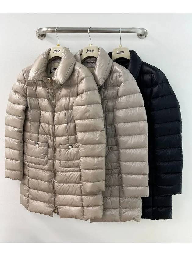 24FW 에르노 여성 마리아 구스자켓 블랙 그레이 크림 PI0002DIC12017Z
