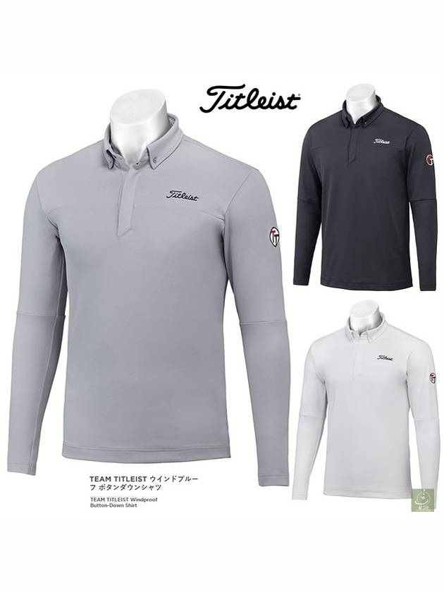 타이틀리스트 남성 골프웨어 폴로 긴팔 카라티 티셔츠 골프 바람막이 보온 기능성 2024 FW