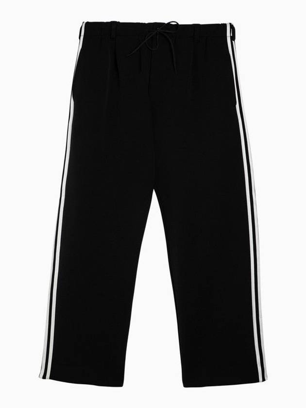 Black And White Track Trousers With Logo