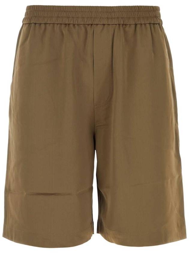 NANUSHKA 카키 새틴 렘코 버뮤다 반바지 NM24SSST01066 DARKKHAKI
