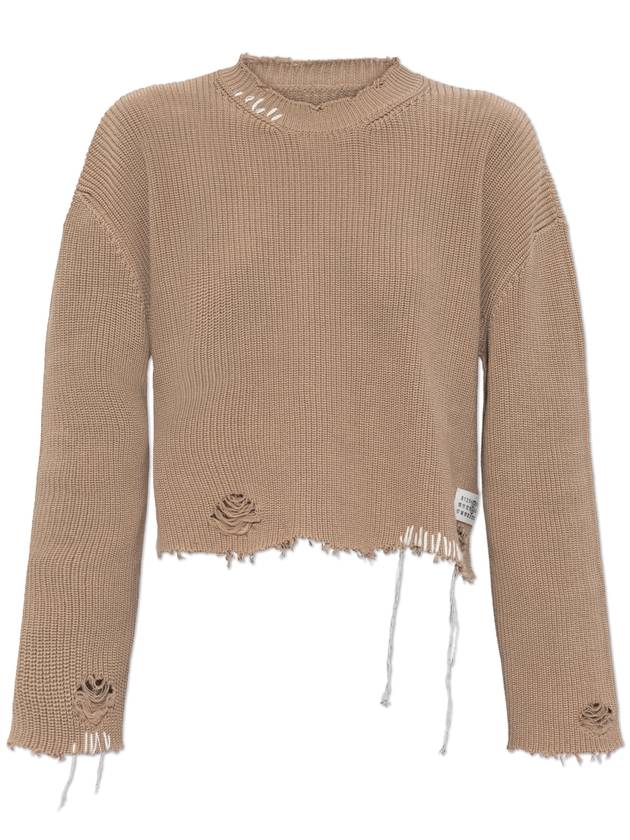 MM6 Maison Margiela Sweater With Logo Women's Beige