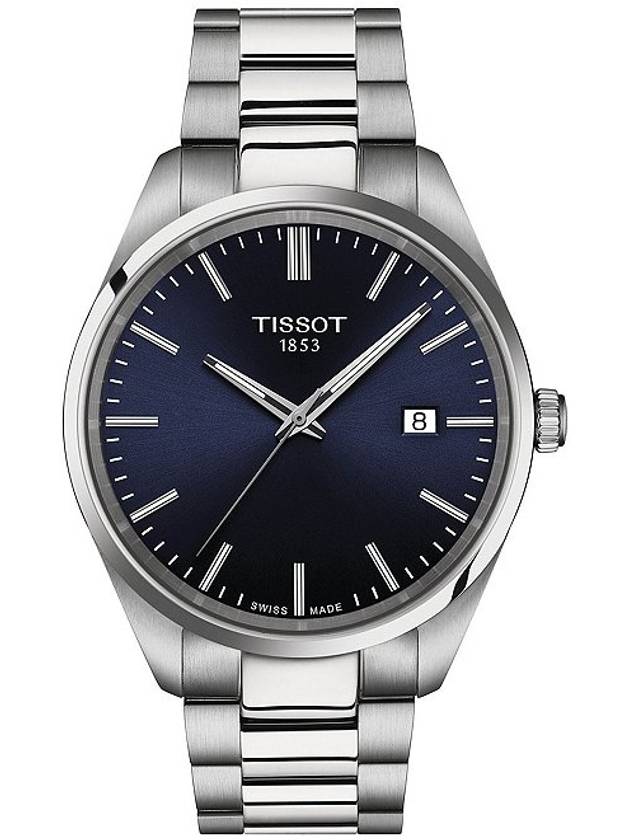 남성용 클래식 컬렉션 pr 100 블루 다이얼 스테인레스 스틸 팔찌 시계 실버 mens classic collection pr 100 blue dial stainless steel bracelet watch Silver