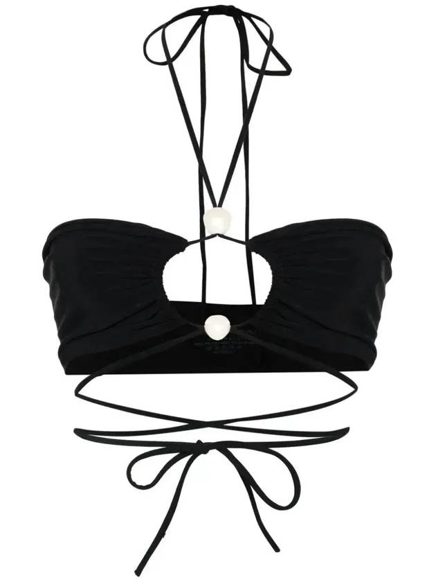 마그다 부트림 비즈 장식 비키니 탑 RE24SWIMBRA03_BLACK