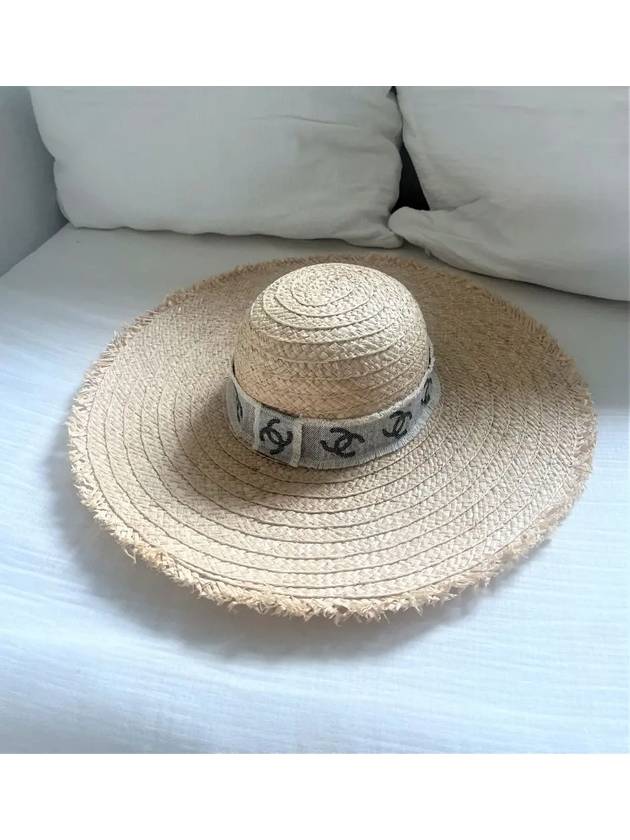 샤넬 CC로고 라피아햇 라탄 밀짚모자 썬캡 버킷햇 바캉스모자 AA8278