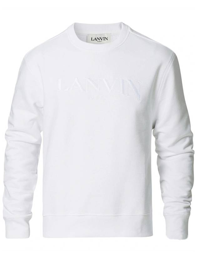 랑방 로고 자수 맨투맨 화이트 RM SS0001 J210 P23