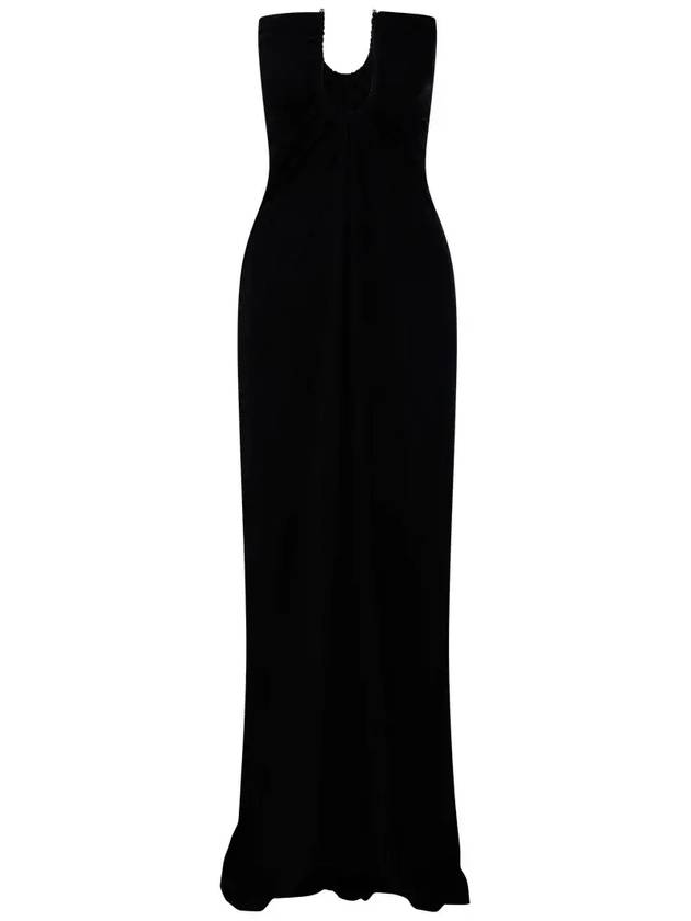 크리스토퍼 에스버 러칭 스트랩리스 드레스 23023345_BLACK