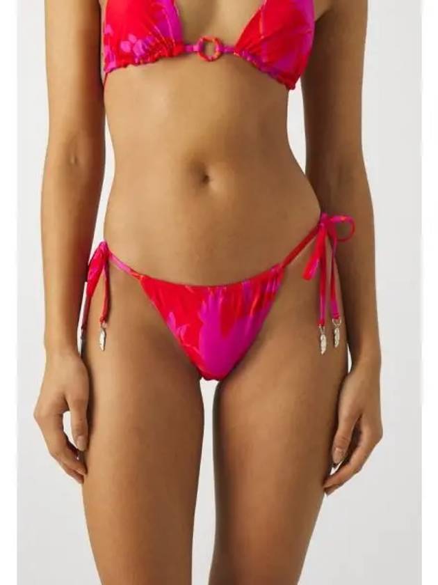 4208359 Seafolly BIRDS OF PARADISE DRAWSTRING TIE SIDE RIO PANT Bikini bottoms chilli red