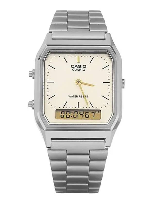 카시오 AQ 230GG 9ADF AQ 230GG 9A 아날로그 디지털 스퀘어 빈티지 레트로 메탈시계