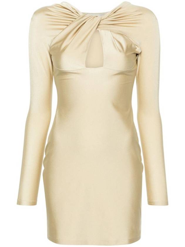 코페르니 여성 TWISTED CUT OUT MINI DRESS COPJS18545BEIGE