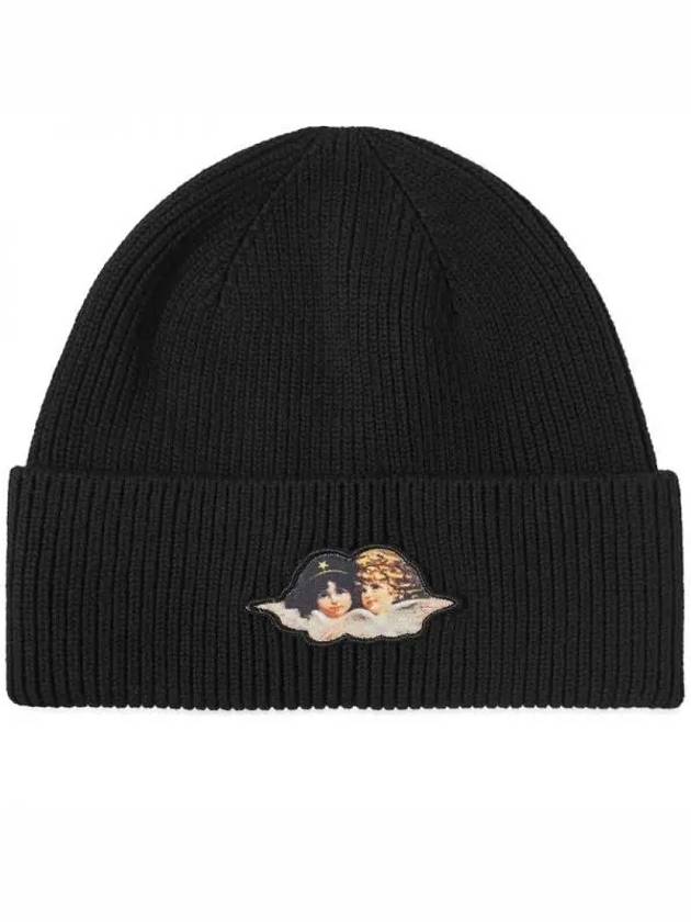 Fiorucci Angels Patch Beanie Black