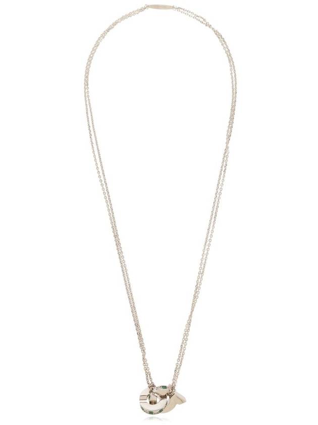 Salvatore Ferragamo 더블 간치니 펜던트 목걸이