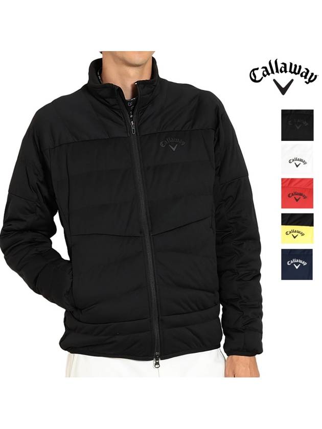 23FW 캘러웨이 겨울골프웨어 남성 블루종자켓 보온 퀄팅 풀집업 패딩점퍼