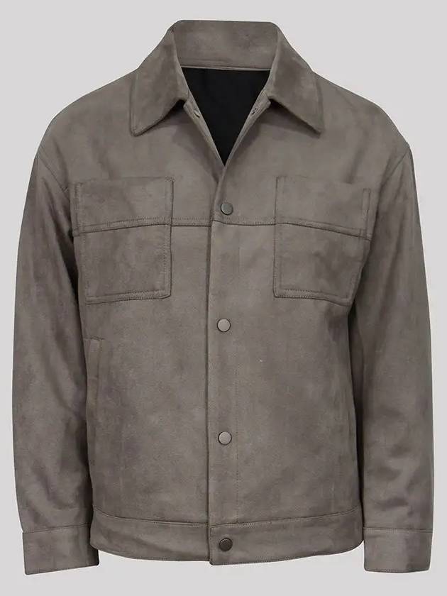 스웨이드 카라넥 포켓 자켓 JK101