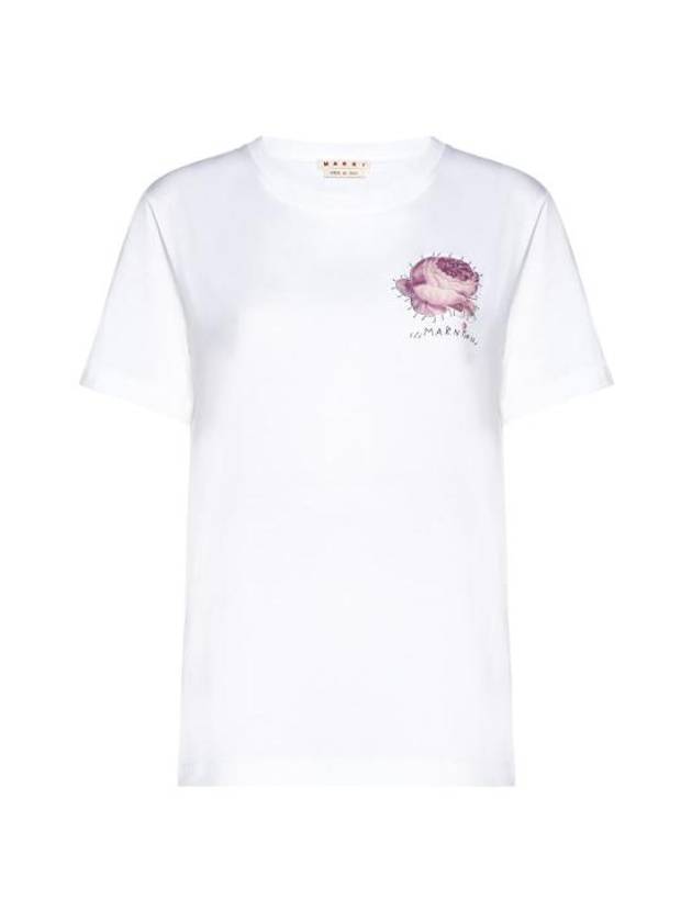 24SS 마르니 긴팔 티셔츠 THJE0293PXUTC01700W01 LILY WHITE