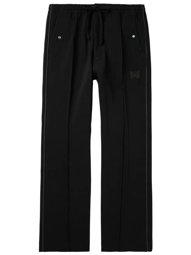 니들스 엠브로이드 로고 테크 저지 트랙 팬츠 블랙