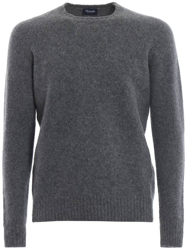 Drumohr Grey brushed lambswool sweater