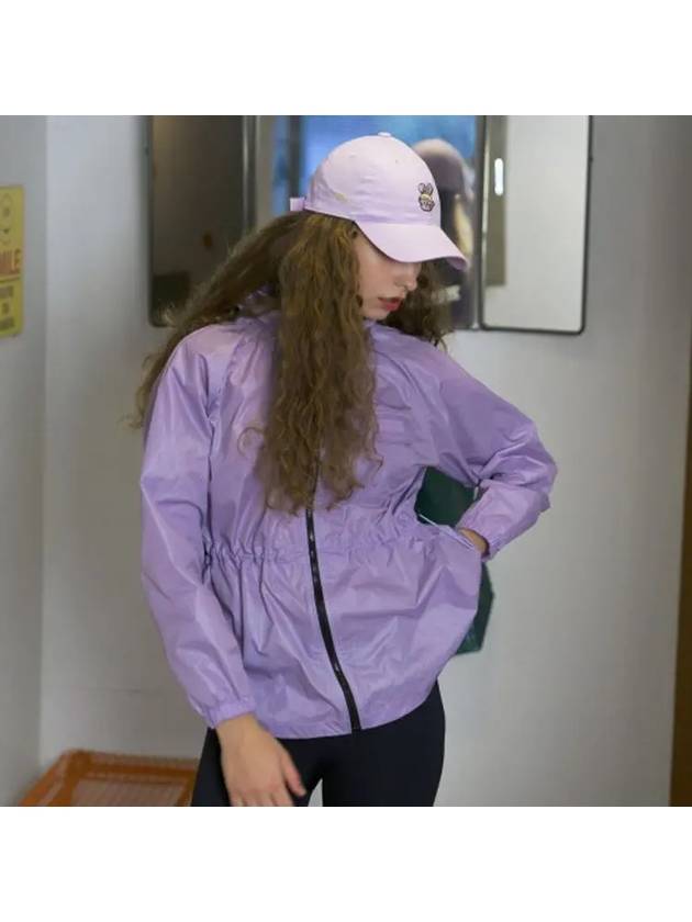 로시야 풀집업 스트링 바람막이 퍼플