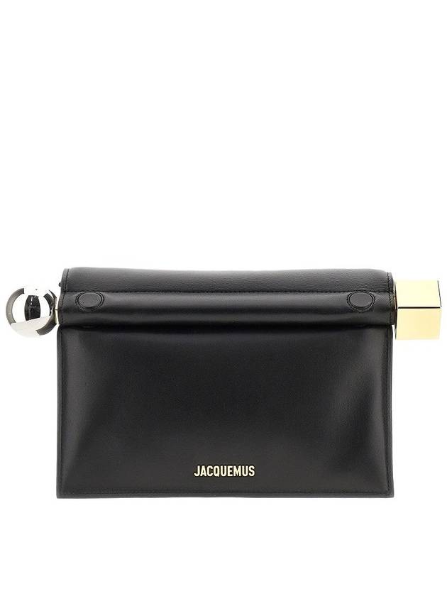 JACQUEMUS Nappa leather 'Rond Carre' clutch